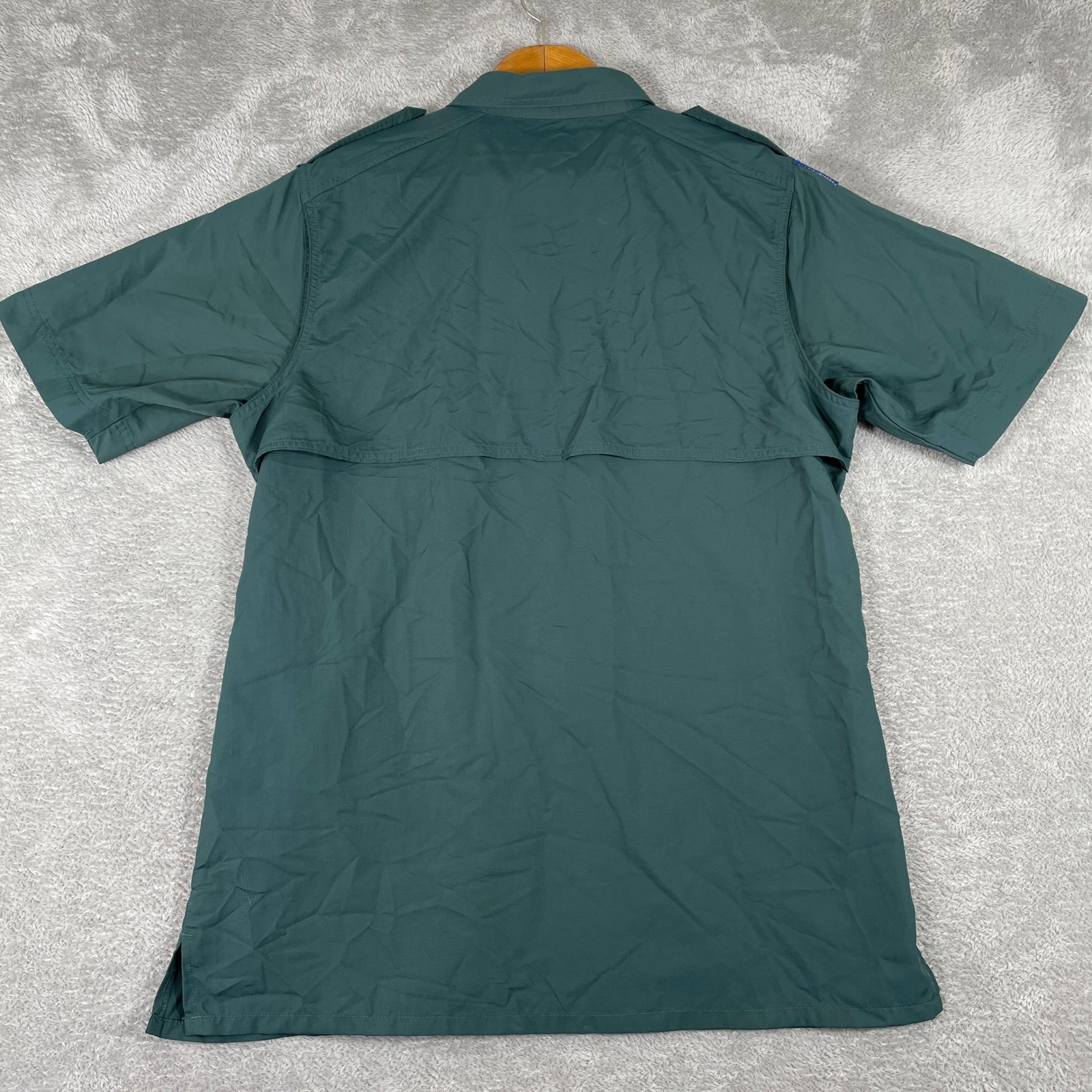 Boy Scouts Of America Venturing Uniform Shirt BSA Mens Medium Green Nylon Camp