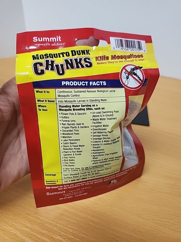 (2) Summit Mosquito Chunks 5 Count each bag Biological Mosquito Control