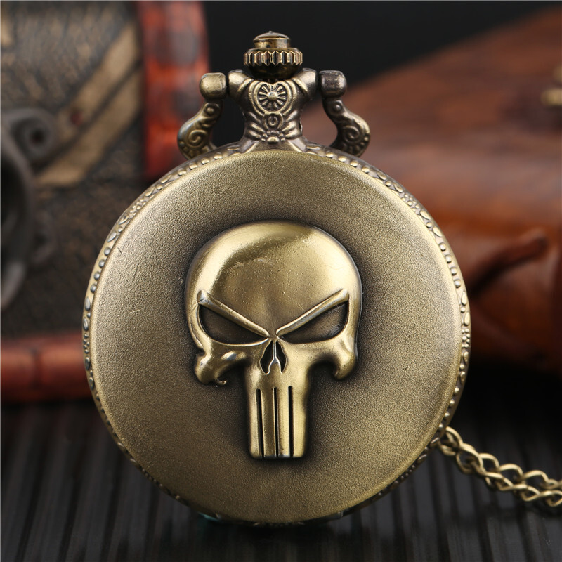 Antique Pocket Watch Chain Retro Style Analog Quartz Movement Watches for Men