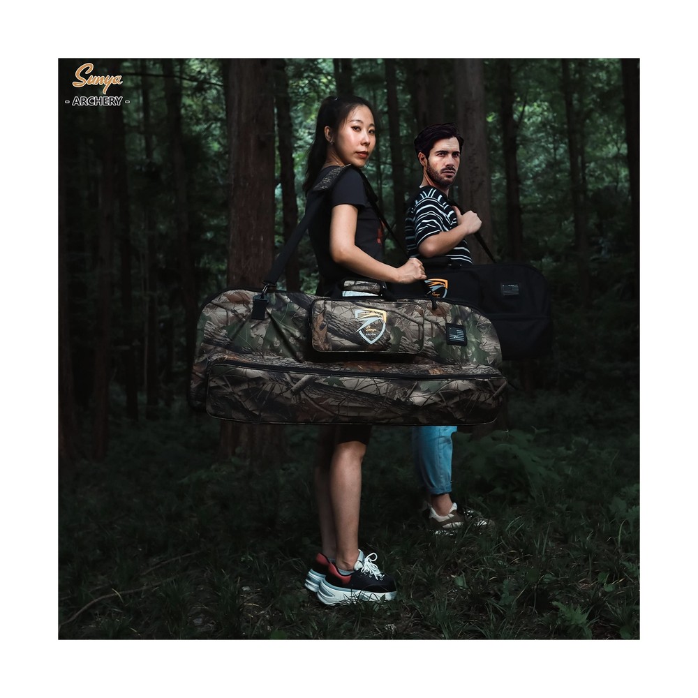 SUNYA Compound Bow Case with Molle System - Neoprene Bow String Protection & ...