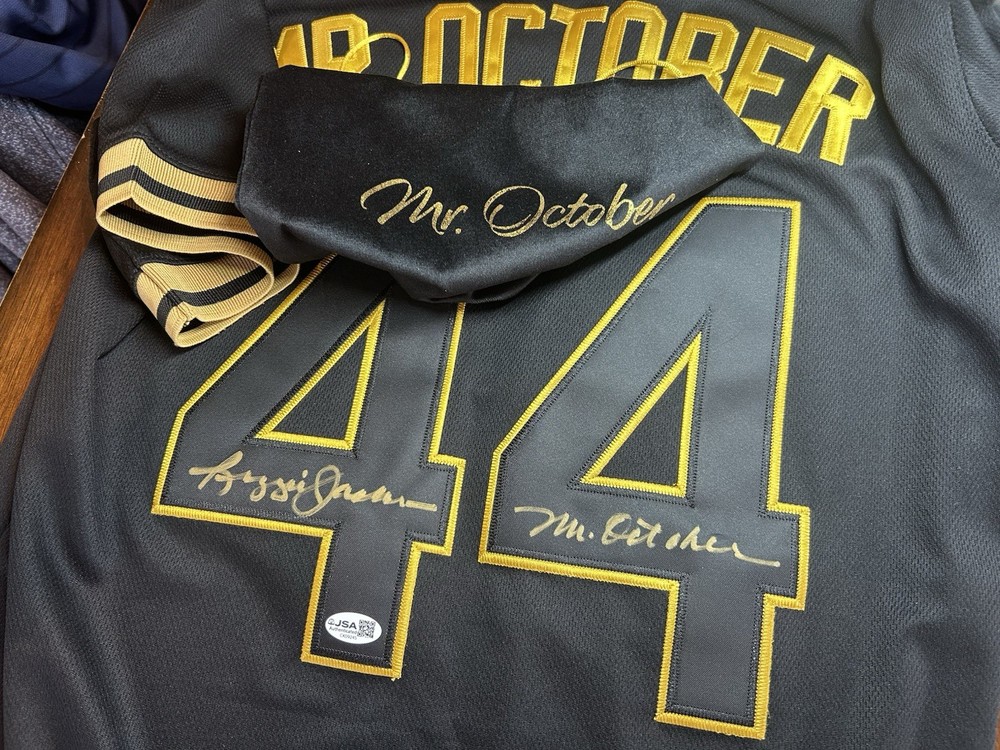 REGGIE JACKSON MR. OCTOBER Auto Autograph Signed Baseball JERSEY JSA COA