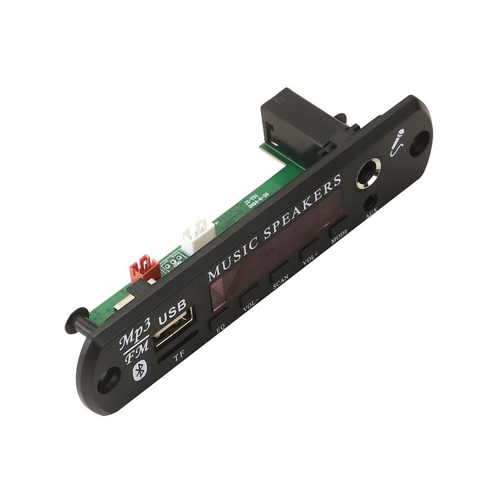 12V MP3 Decoder Board Bluetooth 5.0 Wireless Car Audio Microphone USB TF-R6434