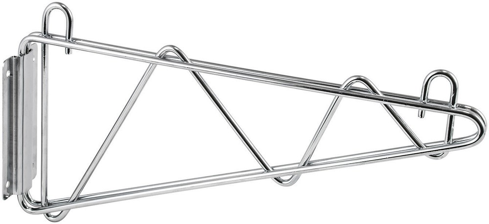 Shelving Wall Mount Brackets, Chrome Plated, 21"W, 1 Pair (2 Pair)