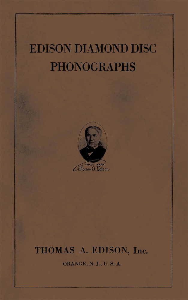 Edison Diamond Disc Phonographs -12-page setting-up/operating booklet. 20x12.3cm