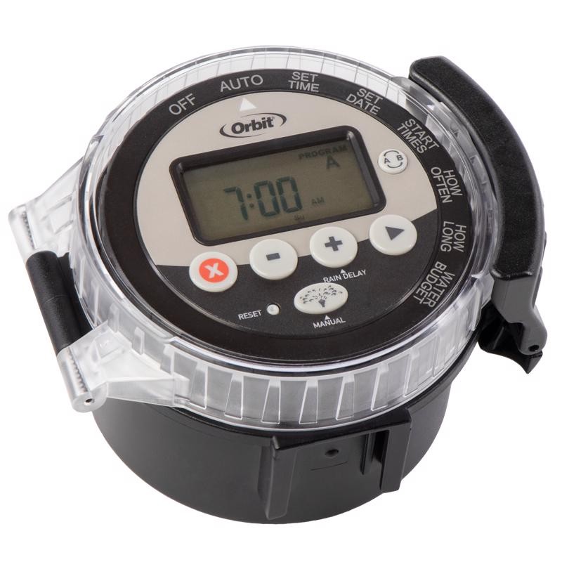 Orbit Multi-Color Digital Display Programmable 4-Zone Sprinkler Timer with 1 in.