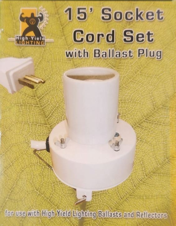 15' E39 Mogul Socket/Cord Set With Ballast Plug