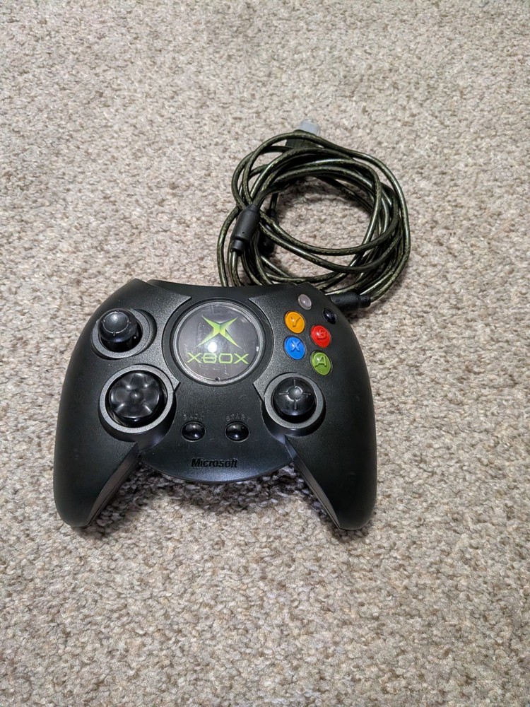 Tested EXCELLENT OEM Microsoft Original Xbox DUKE Controller & Breakaway Cable