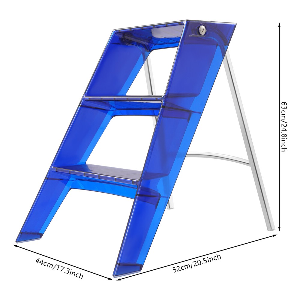 Modern Folding Step Stool for Adults 3 Step Ladder Folding Step Stool 44*52*63cm