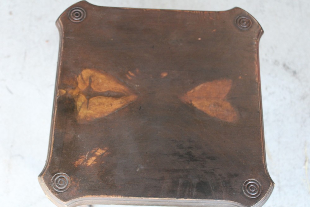 Small antique wood side table