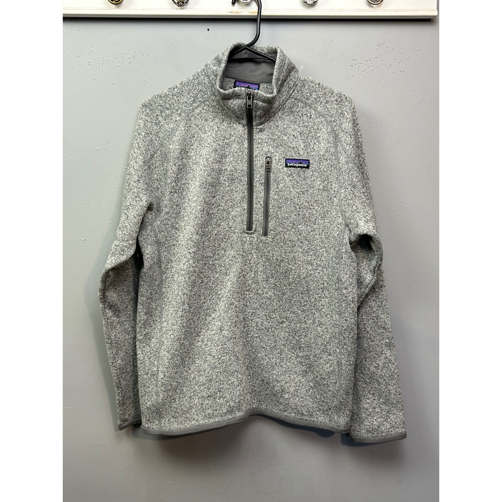 Patagonia Better Sweater Mens Small Gray Fleece 1/4 Zip Outdoor