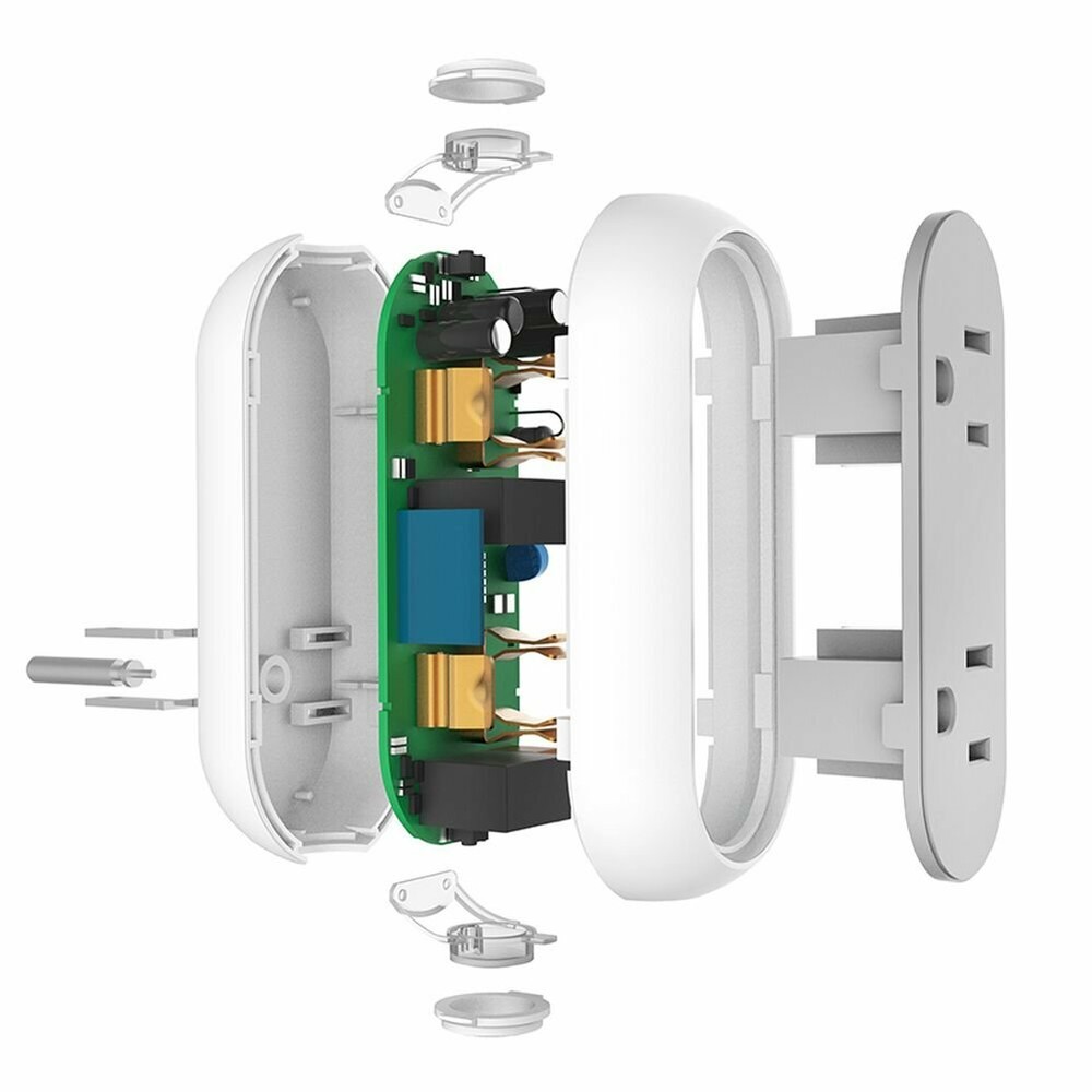 Dual Socket Capsule Smart WiFi Plugs Dual Outlets Alexa Google ITFFF SmartThings
