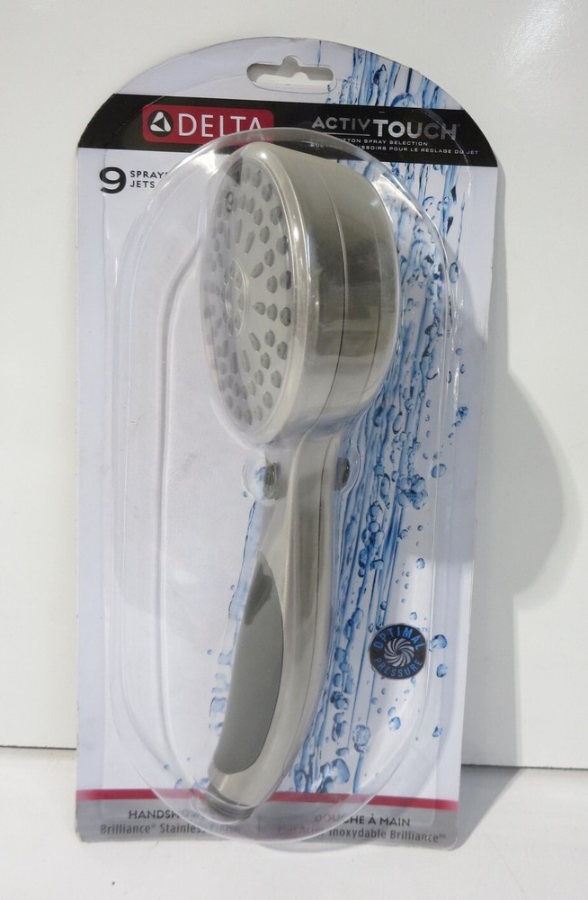 DELTA 59424-SS-PK ACTIVE TOUCH 9-SETTING HAND SHOWER STAINLESS