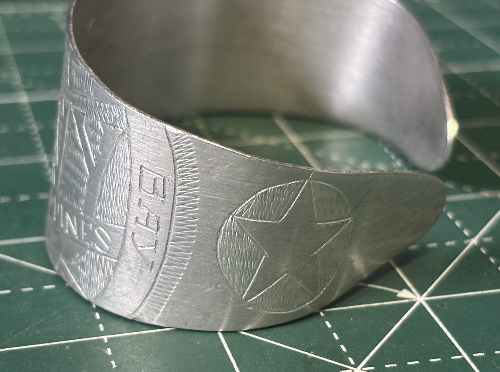 WW2 USN Rare Trench Art Bracelet Okinawa & Philippines