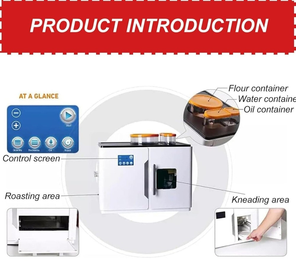 Automatic Electric Magic Roti Maker Tortilla Indian Bread Robotic Machine New