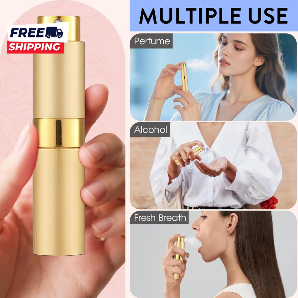 8ML Empty Perfume Atomizer Cologne Travel Spray Bottle for Refill Portable