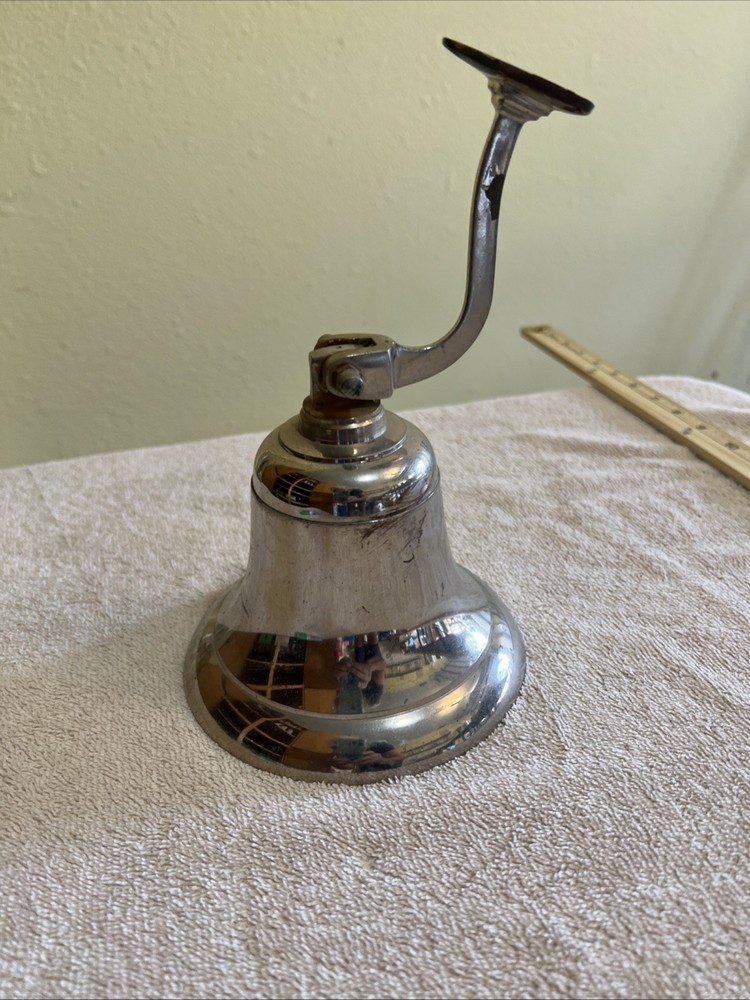 Antique Nautical Captains Bell Silver 6”