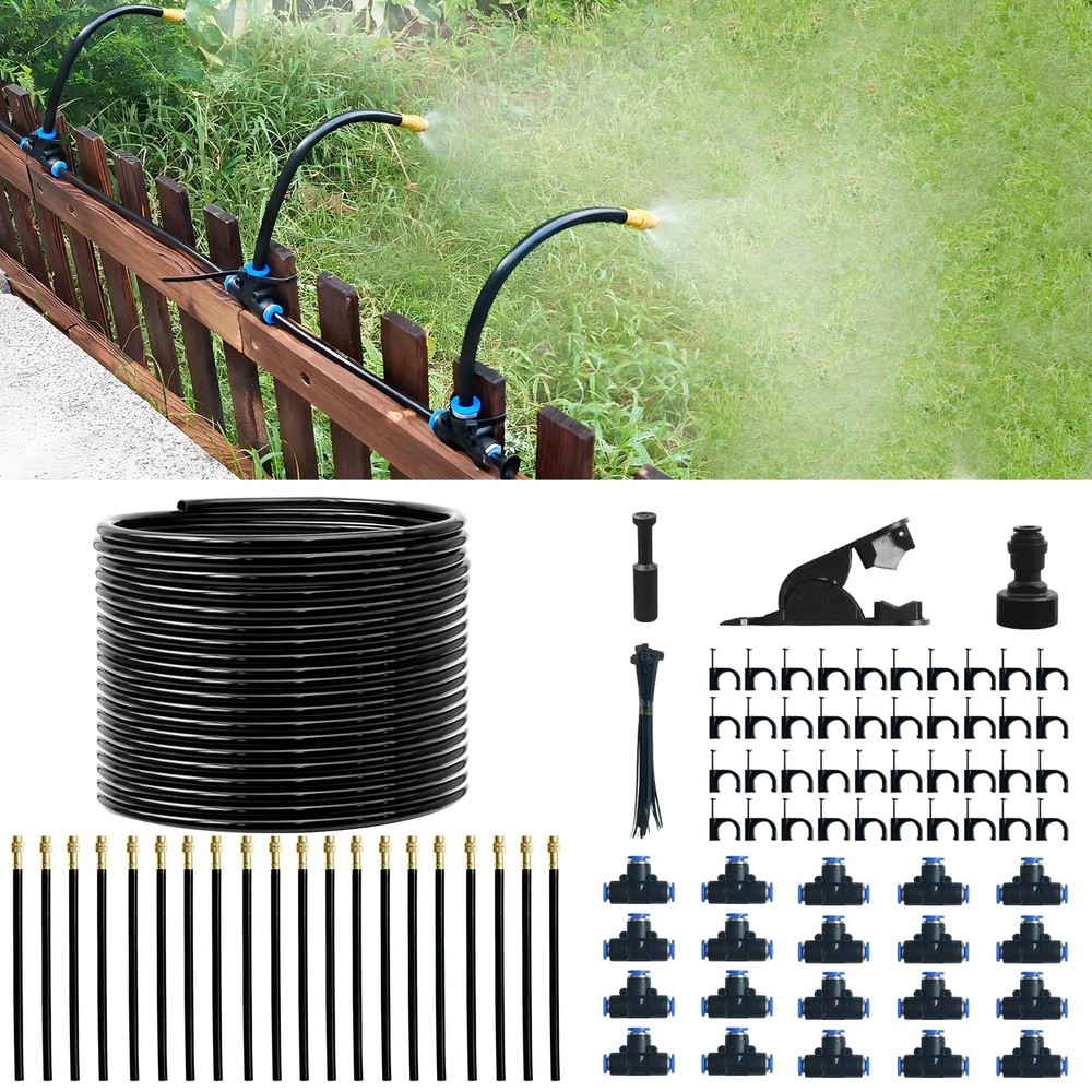 65.6Ft 360° Adjustable Drip Irrigation System Kit, Automatic Garden Waterin