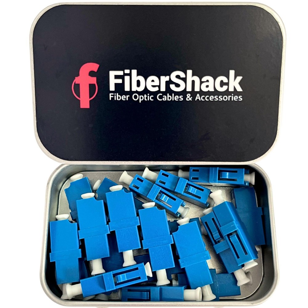 20 PCS LC Coupler Tin Single Mode Fiber Set LCUPC Adapter SM Simplex Duplex
