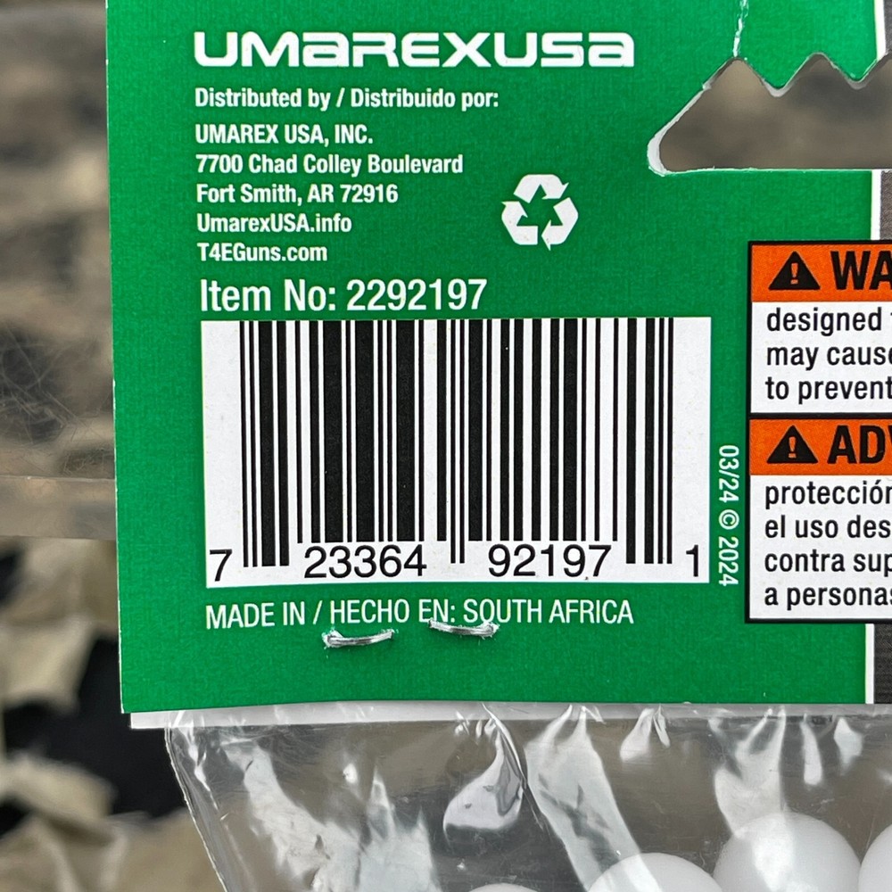 NEW T4E Quick Access Polymer Balls - .43 Caliber - White - 100 Count