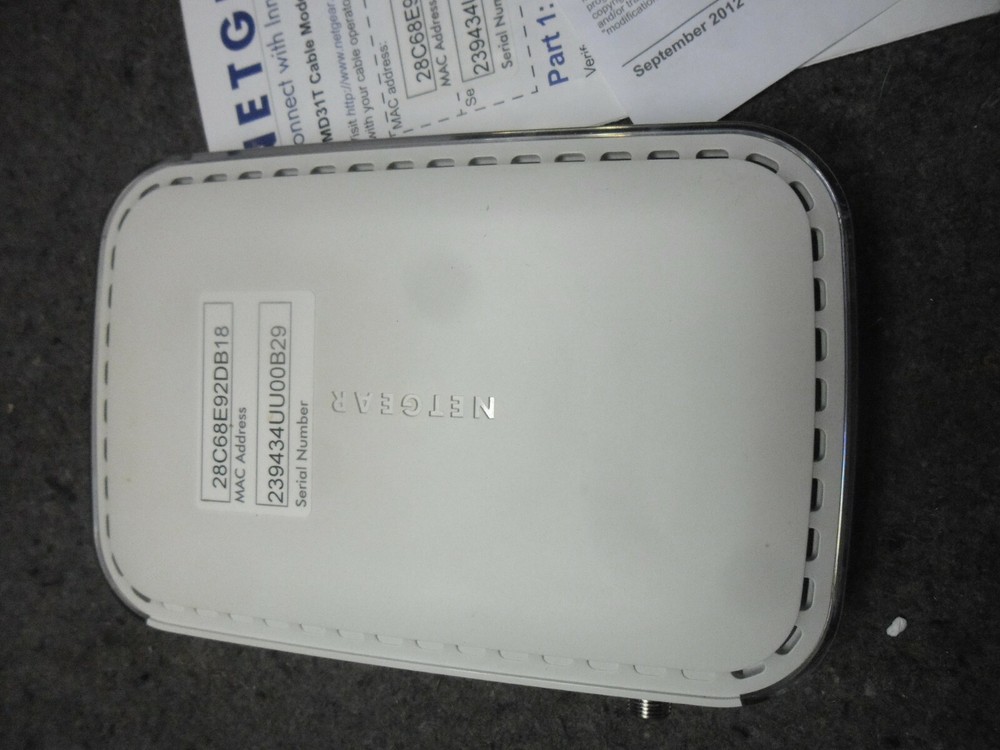 NETGEAR High Speed Cable Modem CMD31T Only No Cable or Adapter Used