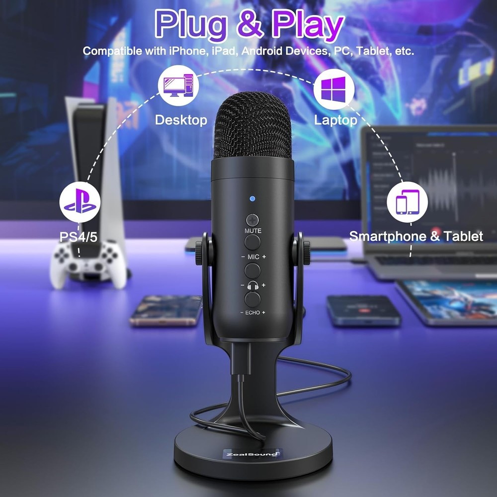 K66 Podcast Microphone: Studio-Quality Audio & Versatile Compatibility