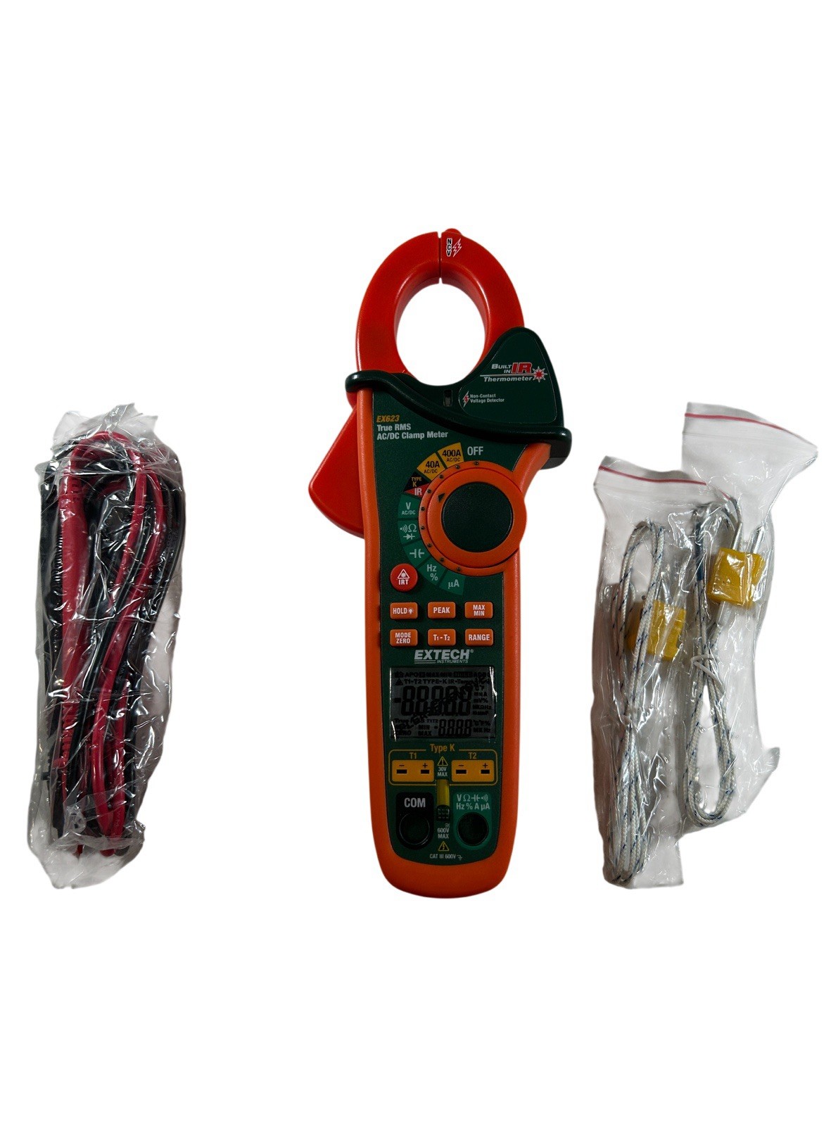 Extech EX623 CAT III 600V 400A Max TRMS Clamp-Jaw Digital Clamp Meter