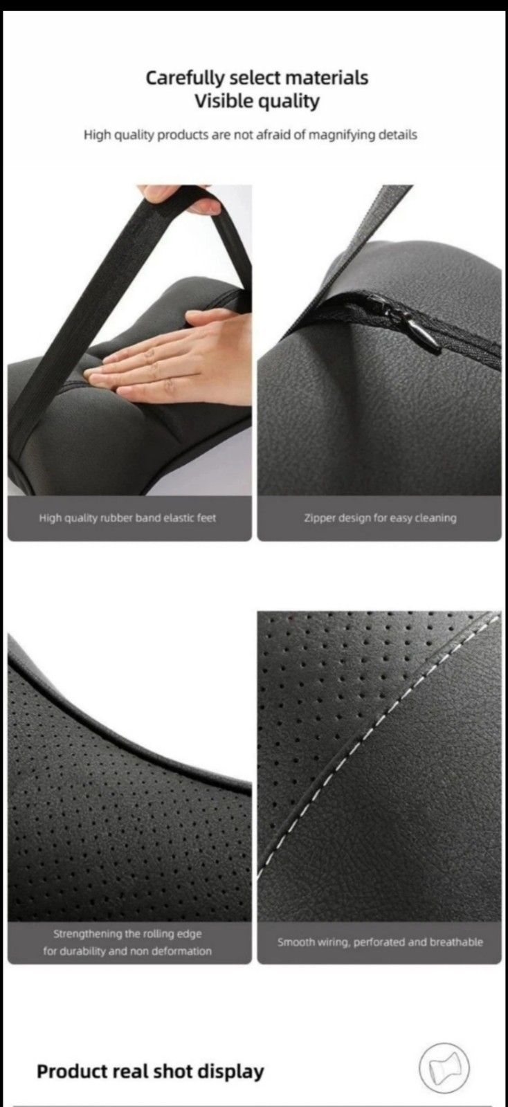 2 Pcs Black Headrest Neck Pillow For Infiniti Logo QX55 QX50 QX60 QX80 Q50 Q70L