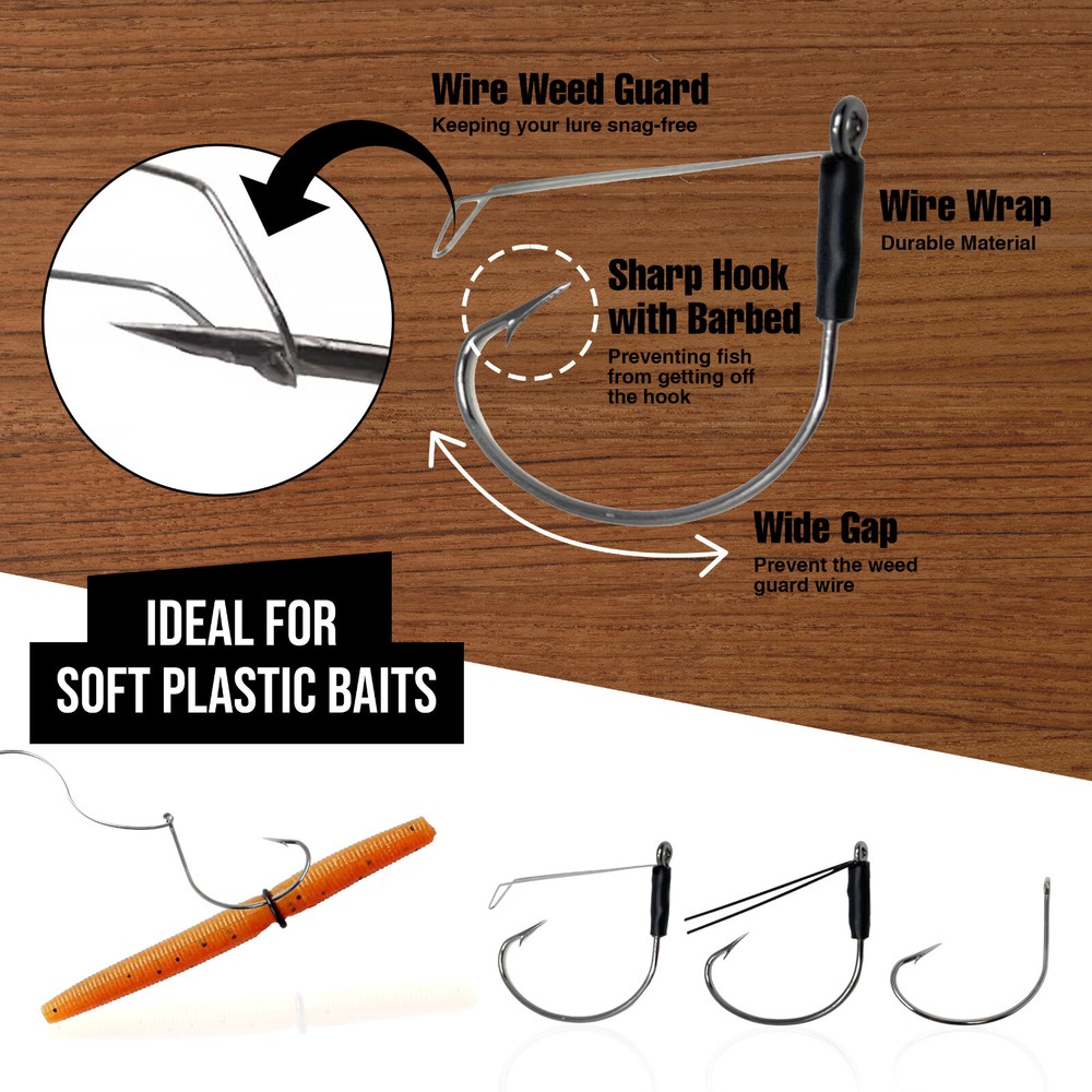 Reaction Tackle High Quality Wacky Hooks- 25 Pack
