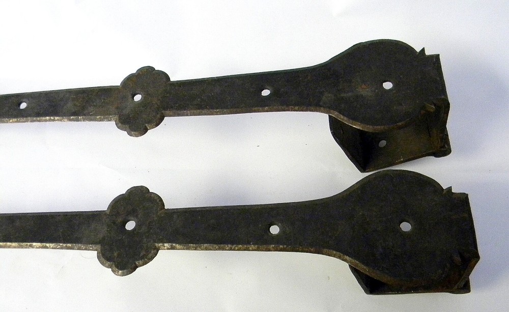 1 Pair 18th Century Offset Strap Hinges ~24 3/4" Long~