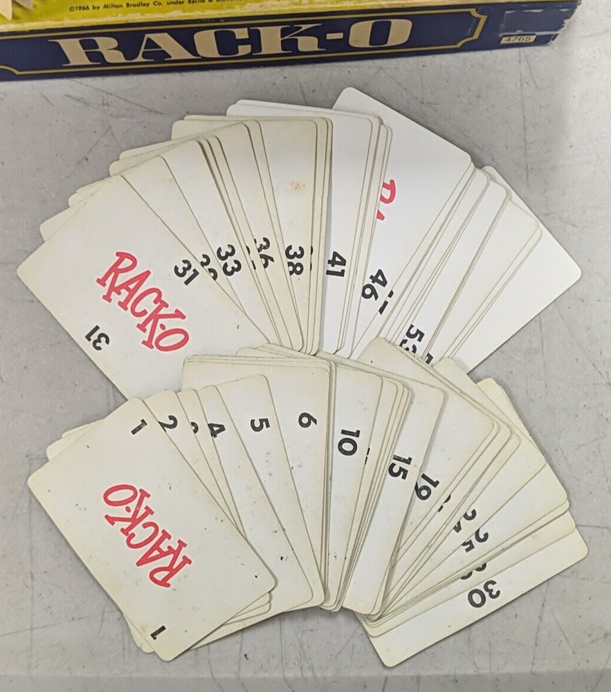 Rack-O 1966 Milton Bradley Complete Vintage Used