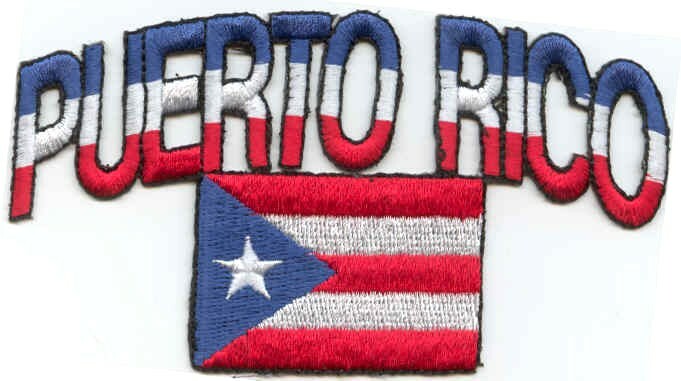 PUERTO RICO - FLAG - IRON ON PATCH