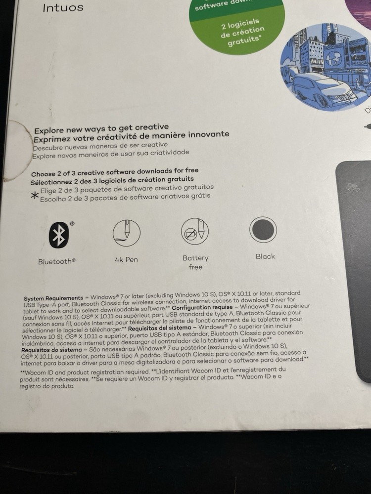 Wacom Intuos Wireless Graphics Drawing Tablet with Bonus Software