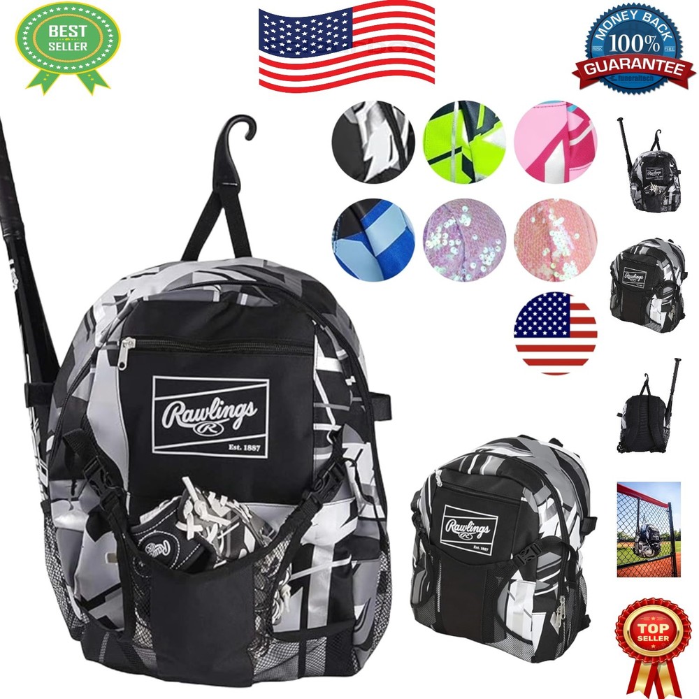 Ultimate Organization Backpack for Youth Baseball & Softball - Adjustable Straps