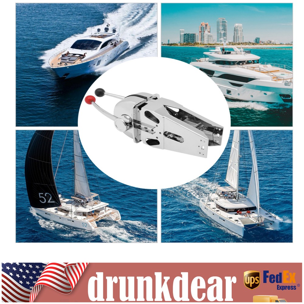 Marine Boat Twin Lever Dual Engine Shift Throttle Top-Mount Engine Control