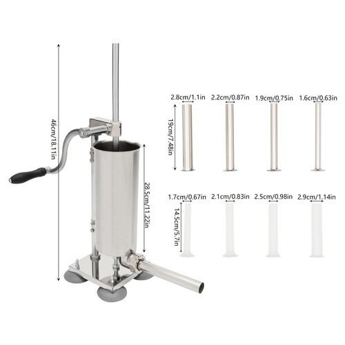 3.5L/8lbs Kitchen Sausage Stuffer Sausage Maker Stainless Steel Stuffing Machine