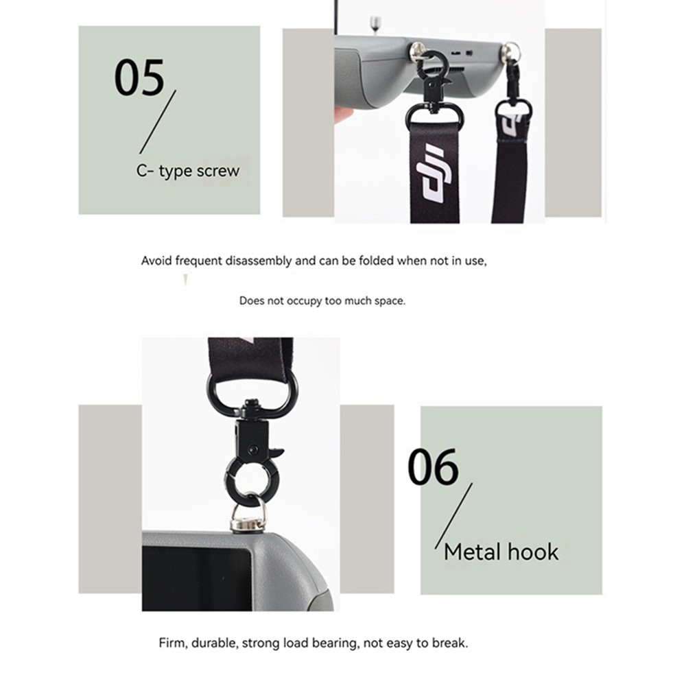Remote Controller Lanyard Neck Strap Accessory For DJI Mini 4Pro/Air 2S 3 Drone