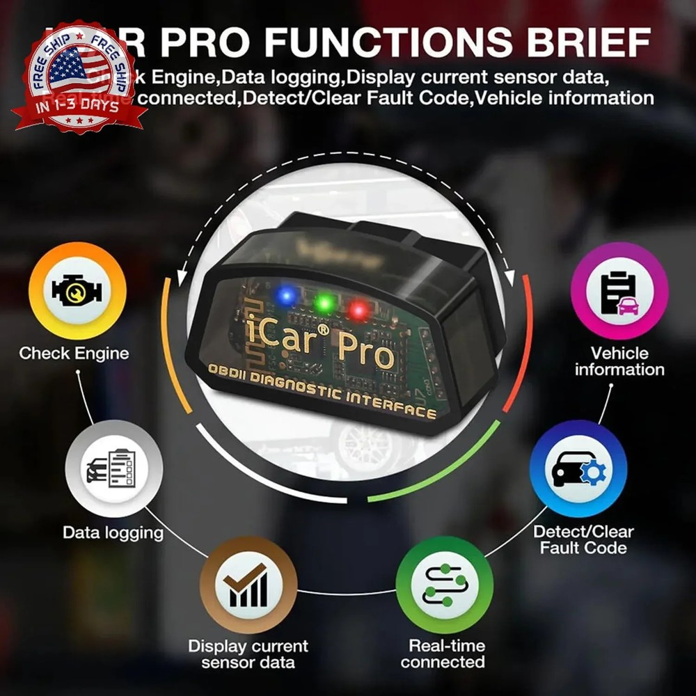 iCar Pro Mini OBD2 Bluetooth Scanner for iOS/Android OBD Adapter Car Diagnostic