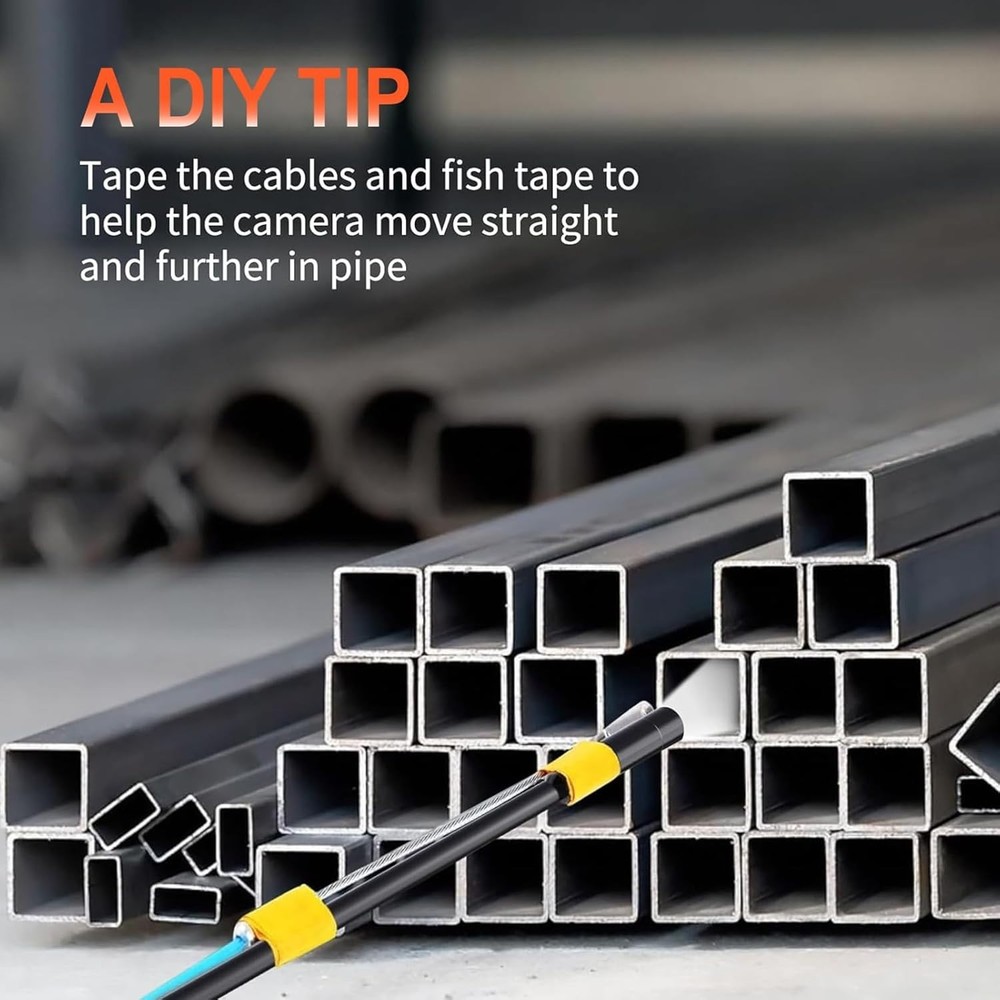 Borescope Camera with Light, Endoscope Inspection Camera with 8 Adjustable Leds