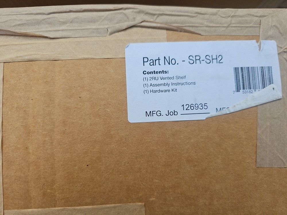 Installers Choice SnapRax Quick assembly 2RU Vented Shelf