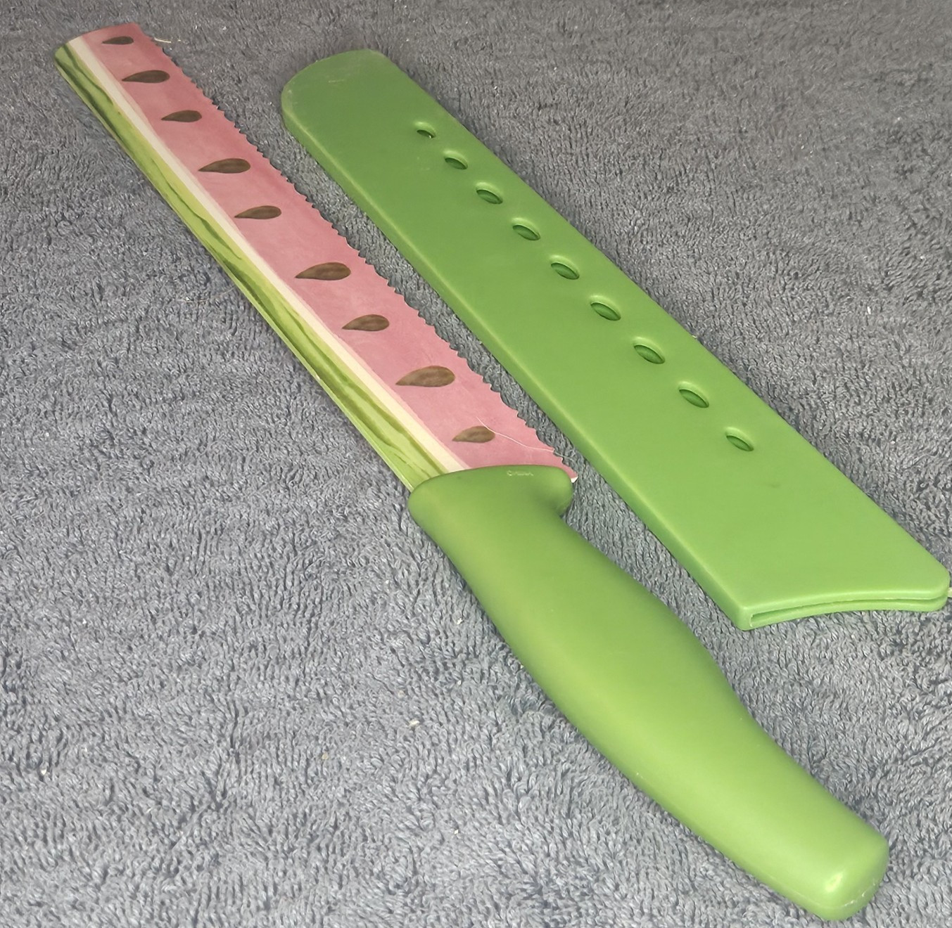 New 16” serrated Watermelon Knife with Sheath 11” Blade