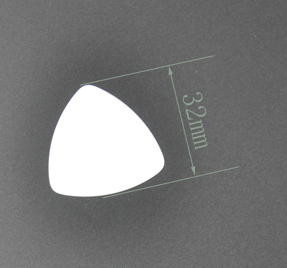 100pcs Medium 0.71mm 346 Rounded Triangle Guitar Picks Plectrums Solid White