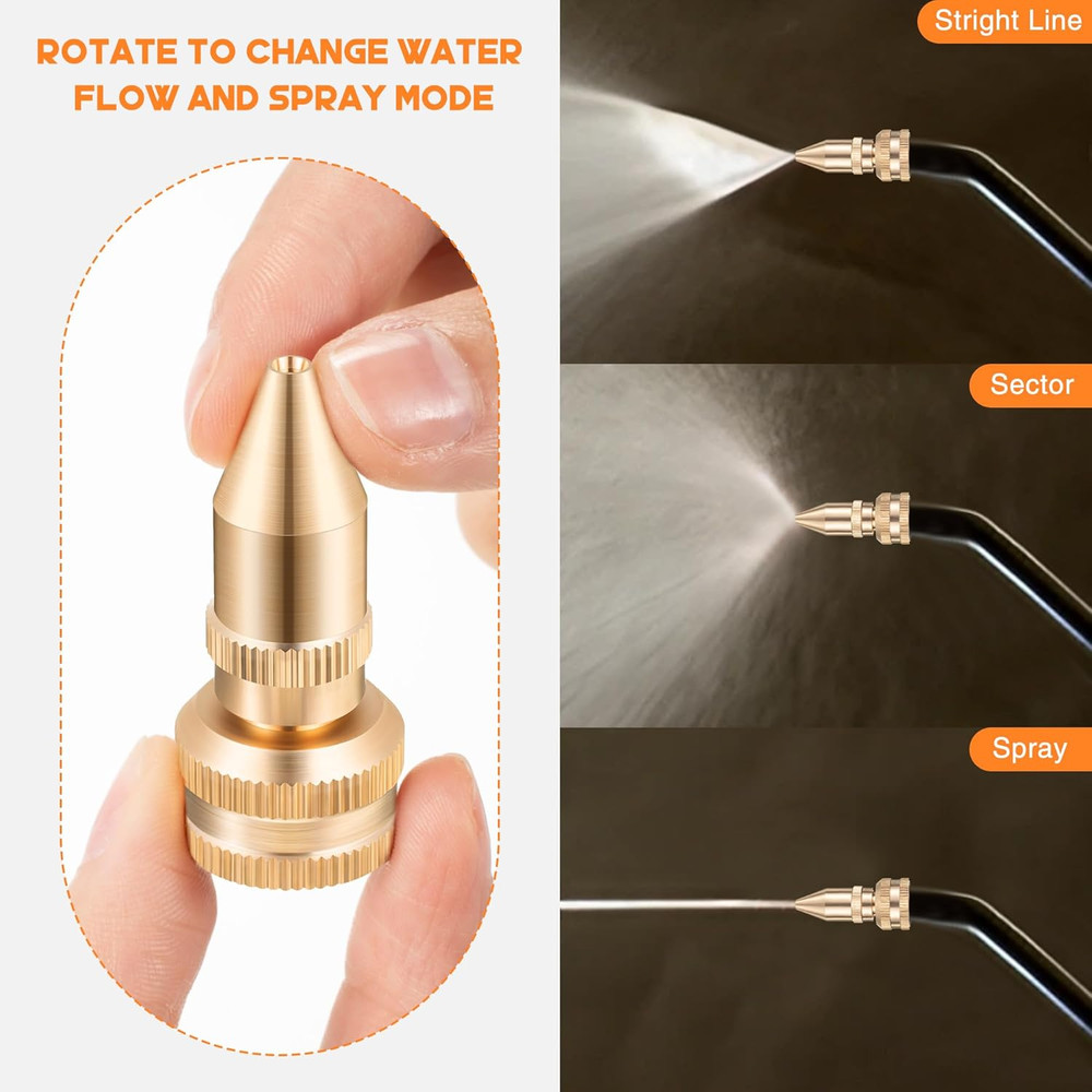 2 Pack Brass Adjustable Nozzle Replacement Compatible with Roundup 181331, Al...