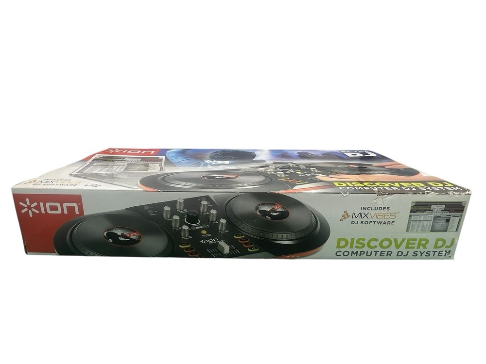 Ion Discover DJ Computer System Dual Turntable USB Controller for Mac PC