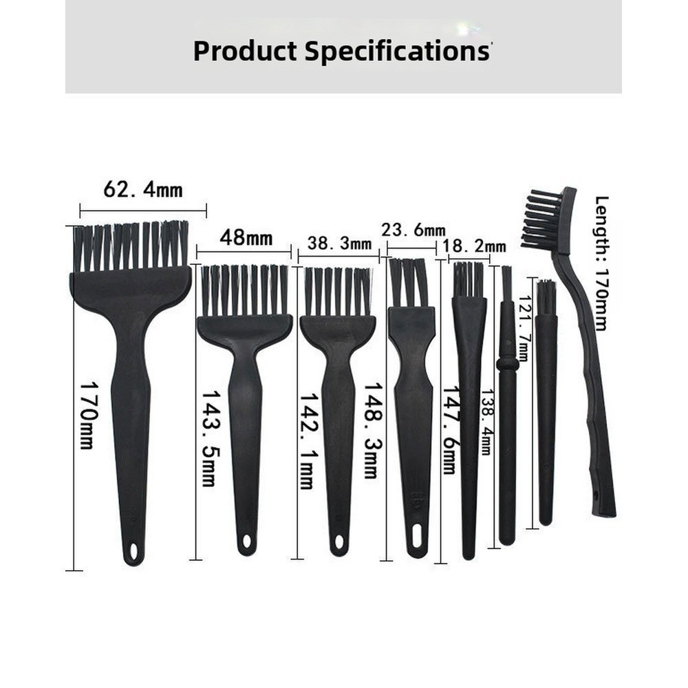 Anti Static Brush Set 8 Pieces for Keyboard Dust Removal and PCB Cleaning