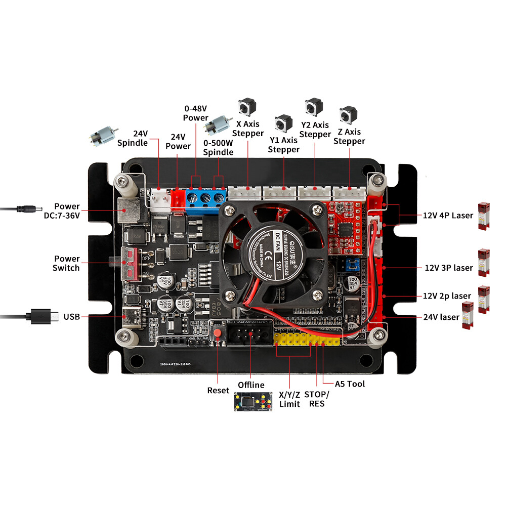 GRBL Controller Board 3 AXIS Driver Board for CNC Router CNC Engraving Machine