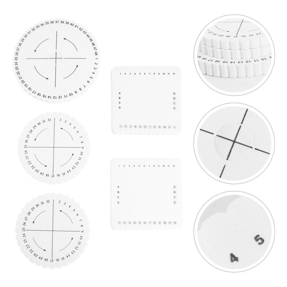 5PCS Kumihimo Loom Kumihimo Round Disk Cord String Braid Disc Beading Cord Plate