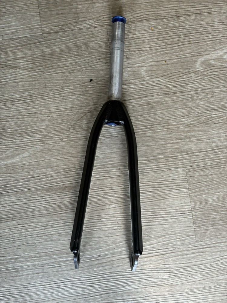 Yess Rigid Bicycle Fork Black Silver Single Piece Bike Component Replacement