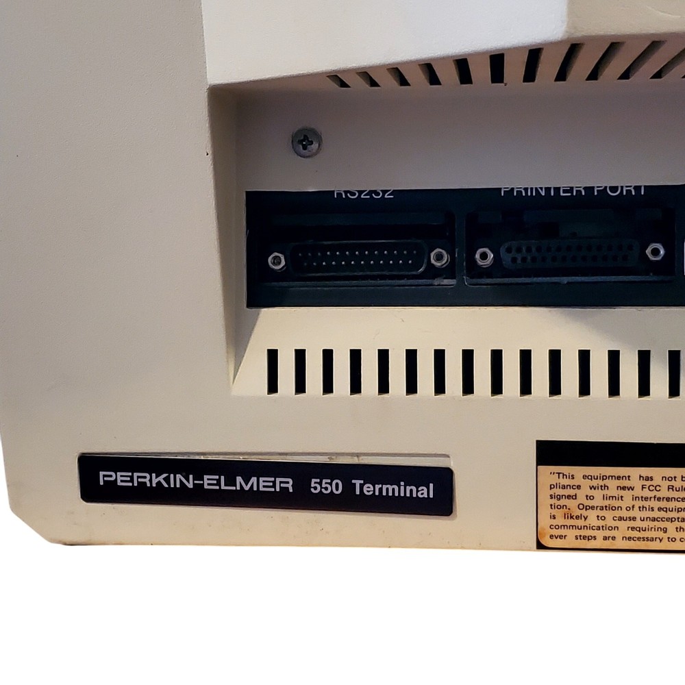 Perkin Elmer 550s CRT Video Terminal Computer Vtg Powers On