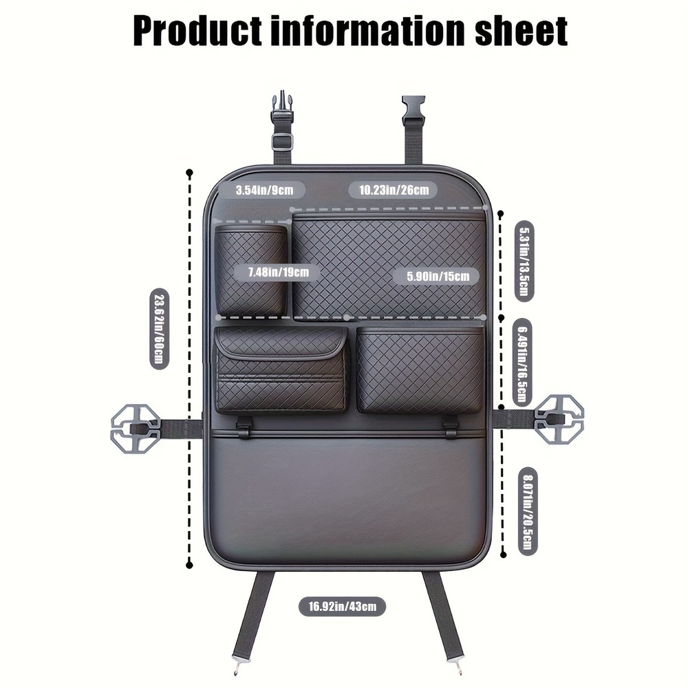 Car Seat Back Organizer - Multifunctional Storage for Car Essentials