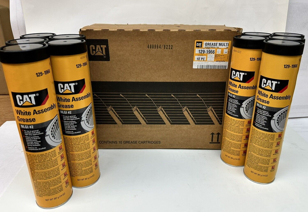 CAT White Assembly Grease # 129-1966, 14 oz. 10 pack/case